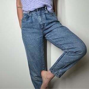 VINTAGE RIO Pleated Jeans Gathered 100% Stiff Cotton